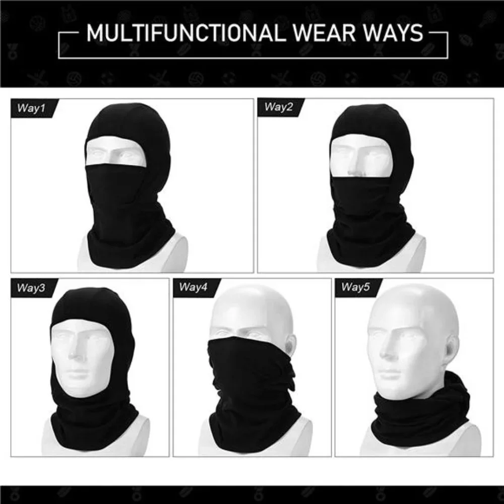 3 Pieces Kids Balaclava Hat Winter Ski Face Covering Thermal Neck Warmer